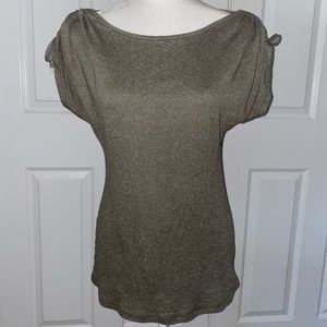 Michael Stars Ruched Sleeve Top OS